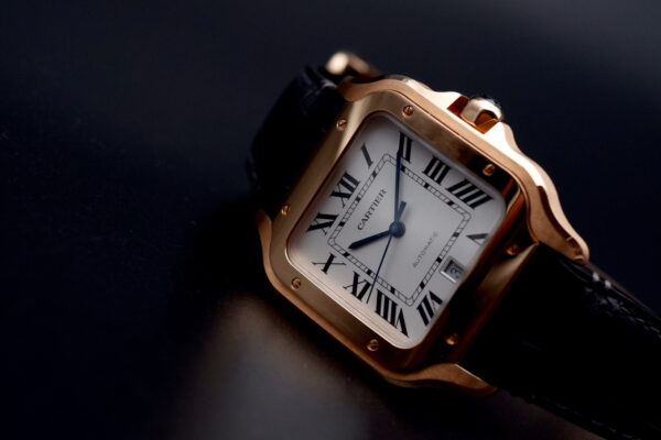 Cartier Santos grand modele or rose 750 full set – Image 5