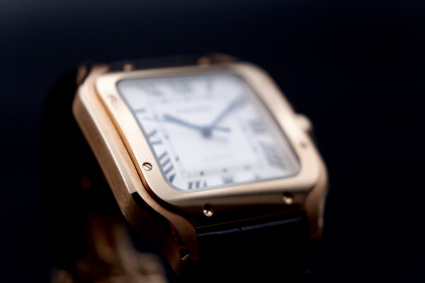 Cartier Santos grand modele or rose 750 full set – Image 10