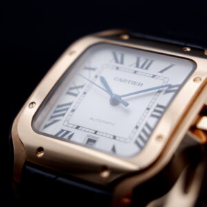 Cartier Santos grand modele or rose 750 full set