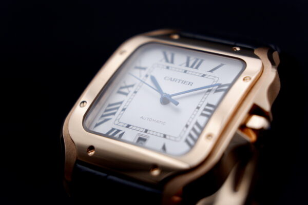 Cartier Santos grand modele or rose 750 full set