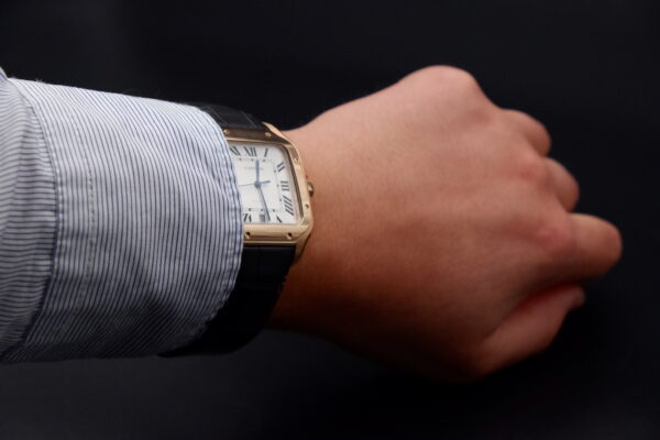 Cartier Santos grand modele or rose 750 full set – Image 2