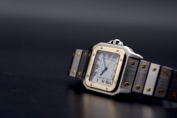 Cartier Santos Carree Auto Or/Ac très bon état – Image 11
