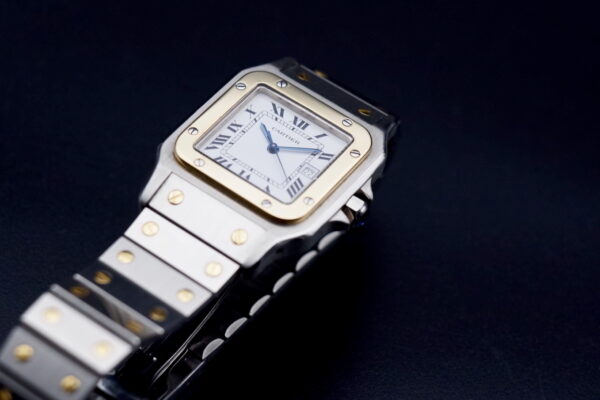 Cartier Santos Carree Auto Or/Ac très bon état – Image 10