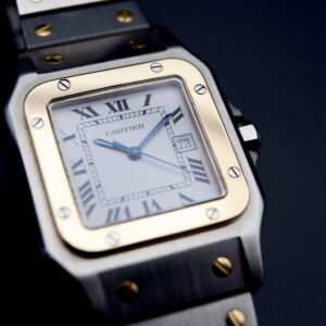Cartier Santos Carree Auto Or/Ac très bon état