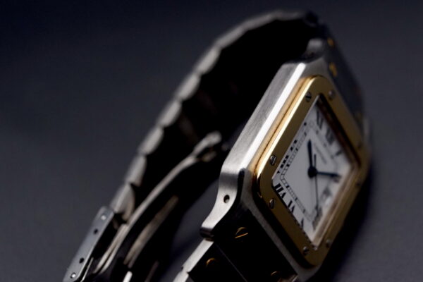 Cartier Santos Carree Auto Or/Ac très bon état – Image 3