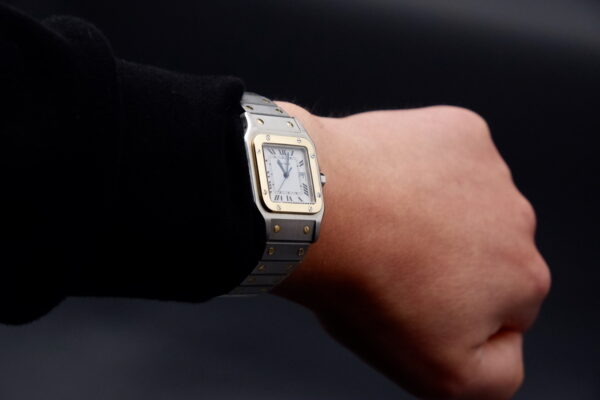 Cartier Santos Carree Auto Or/Ac très bon état – Image 2