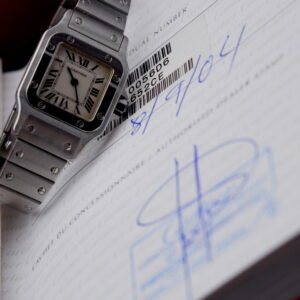 Cartier Santos Galbée Ladies Quartz White Dial 1565 Full set