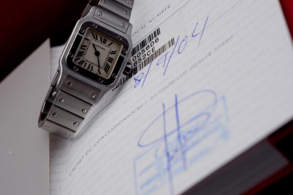 Cartier Santos Galbée Ladies Quartz White Dial 1565 Full set