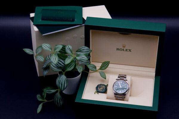 Rolex Oyster Perpetual Cadran Vert Full Set – Image 7