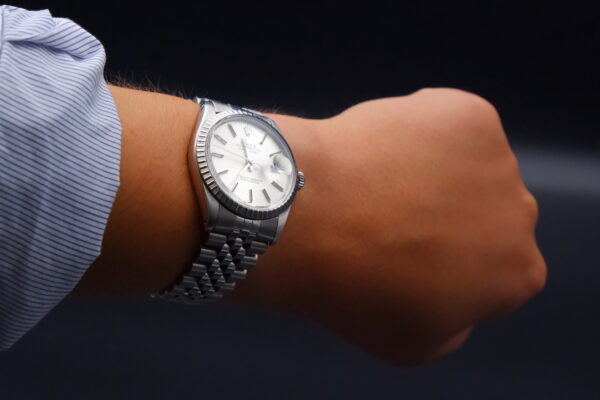 Rolex Datejust 36 argent Bracelet métal – Image 4