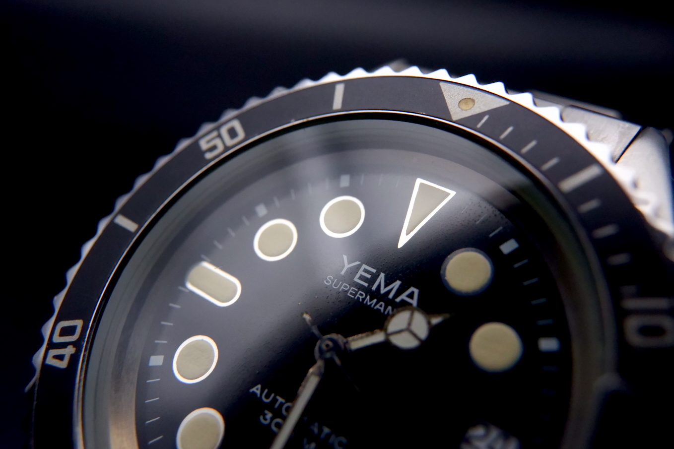 Yema Superman 2 cadran dial noir NOS Vers 1990 – Image 2
