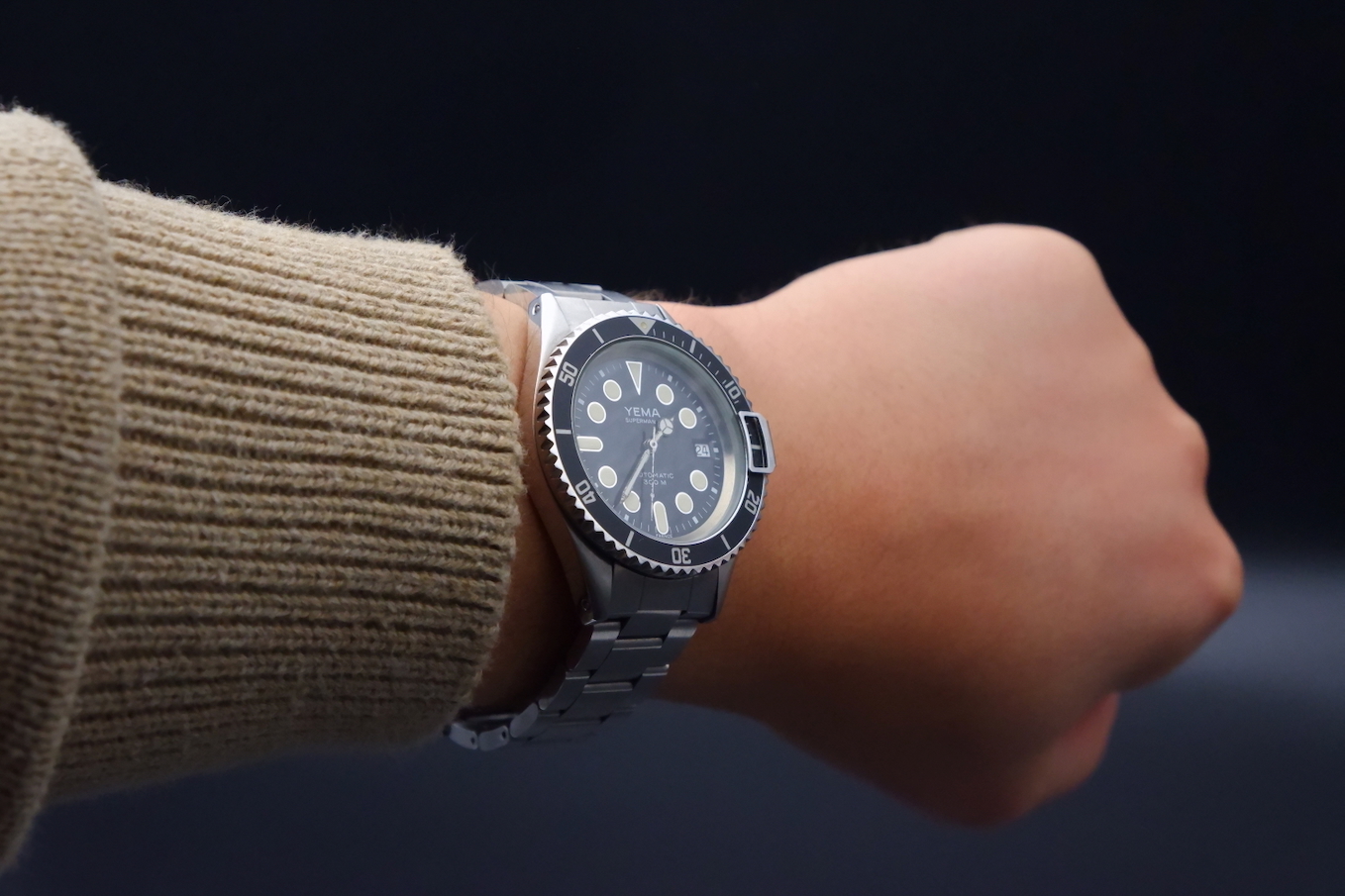 Yema Superman 2 cadran dial noir NOS Vers 1990 – Image 7