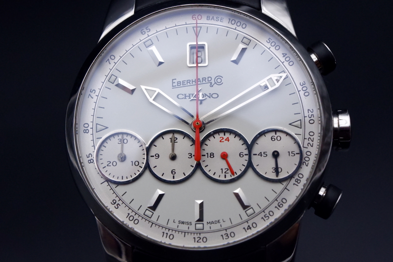 Eberhard & co Chrono 4 grande taille révisée avec écrin