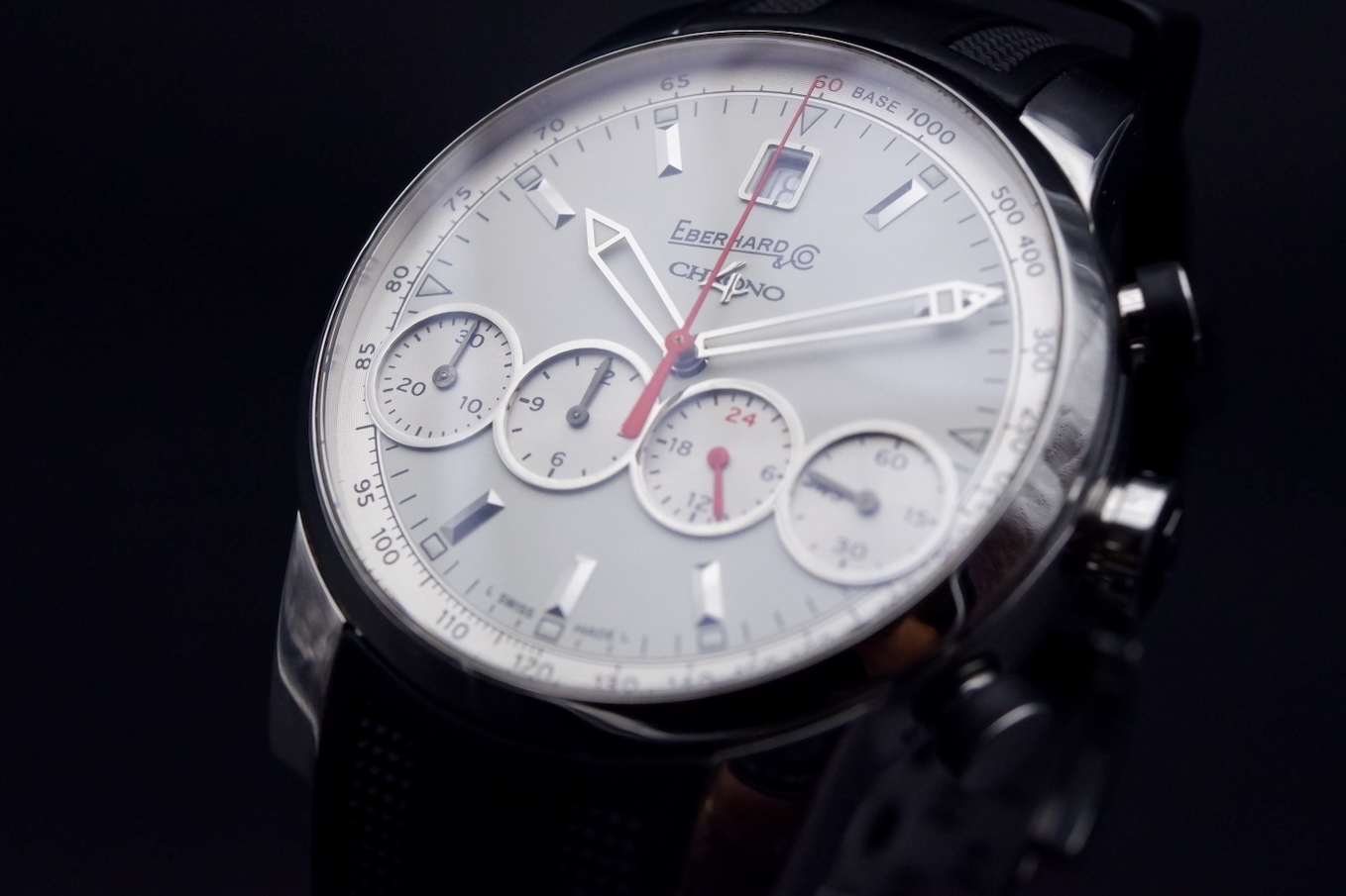 Eberhard & co Chrono 4 grande taille révisée avec écrin – Image 3