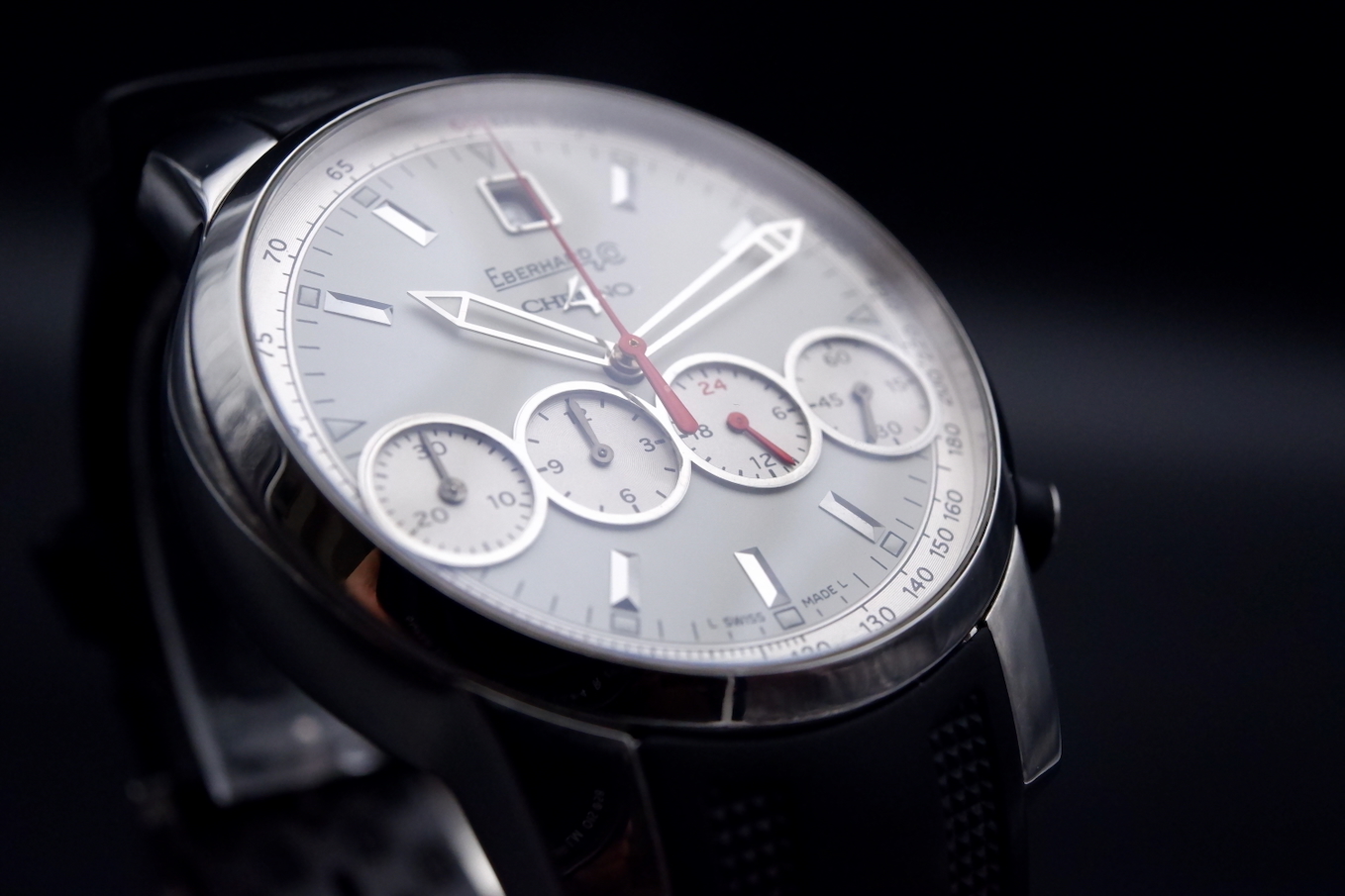 Eberhard & co Chrono 4 grande taille révisée avec écrin – Image 5