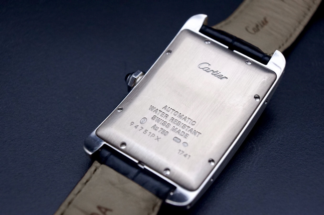 Cartier Tank Americaine révisée, chiffres romains rouges full set – Image 5