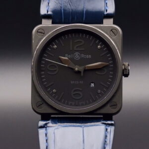 Bell & Ross BR 03 BR03-92-S Automatique bracelet neuf bleu