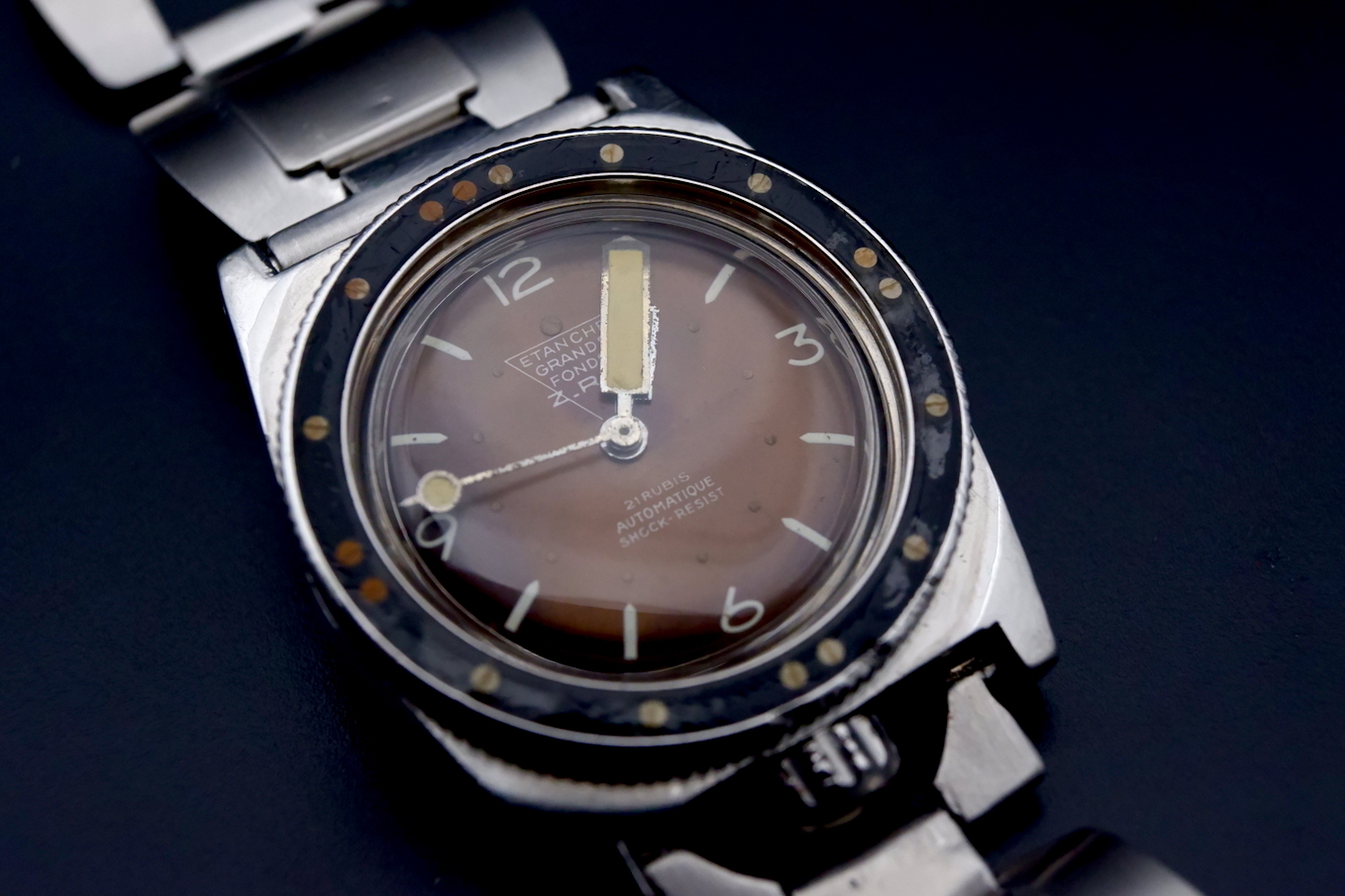 ZRC Etanche Grands Fonds Vintage cadran chocolat 1970' – Image 6