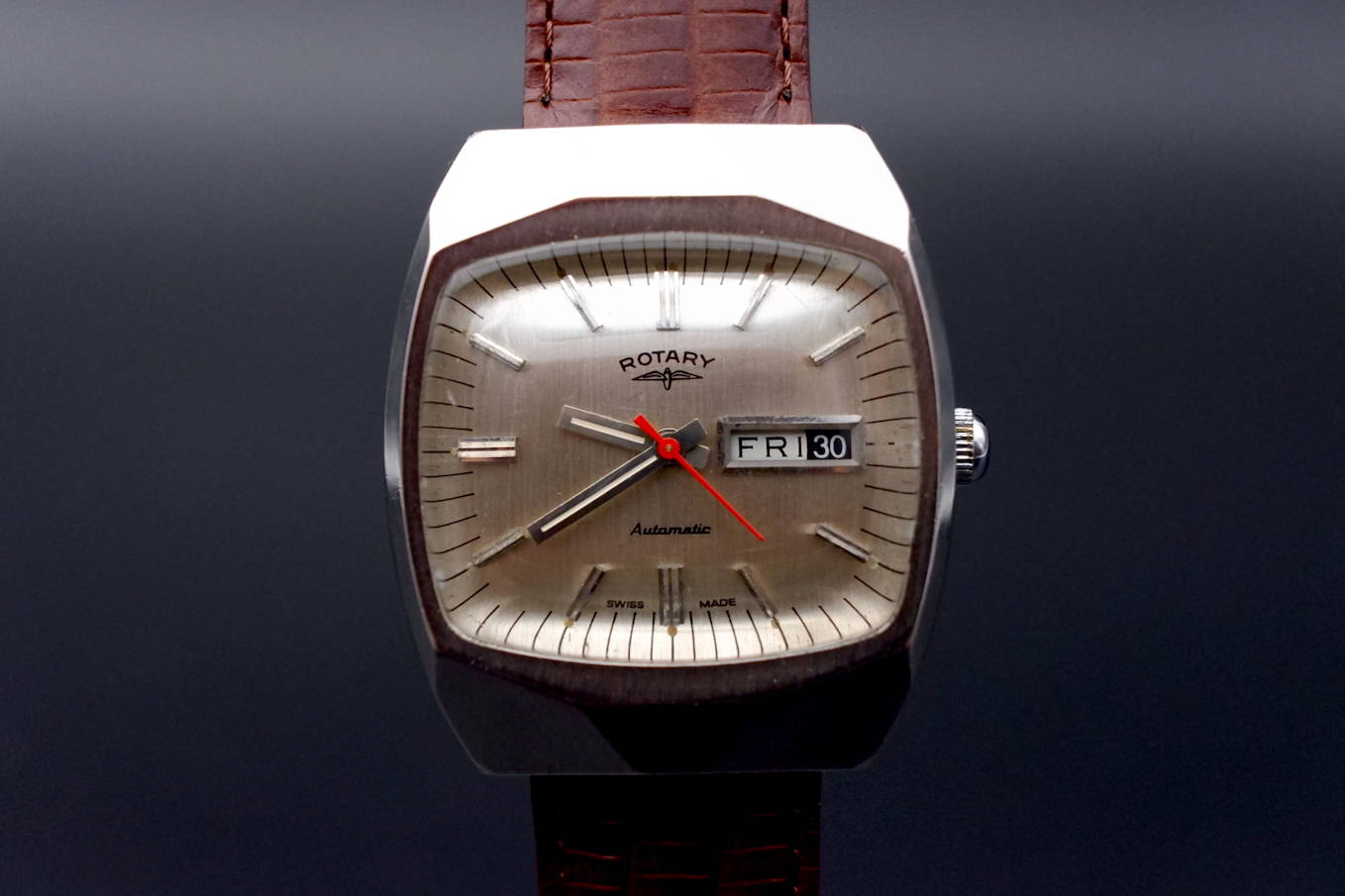 Rotary Automatic jour-date Révisée TBE