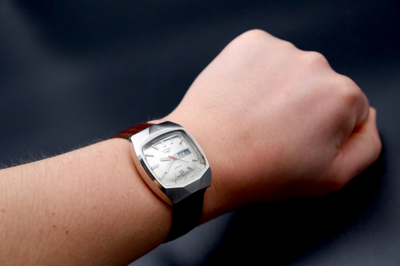 Rotary Automatic jour-date Révisée TBE – Image 6